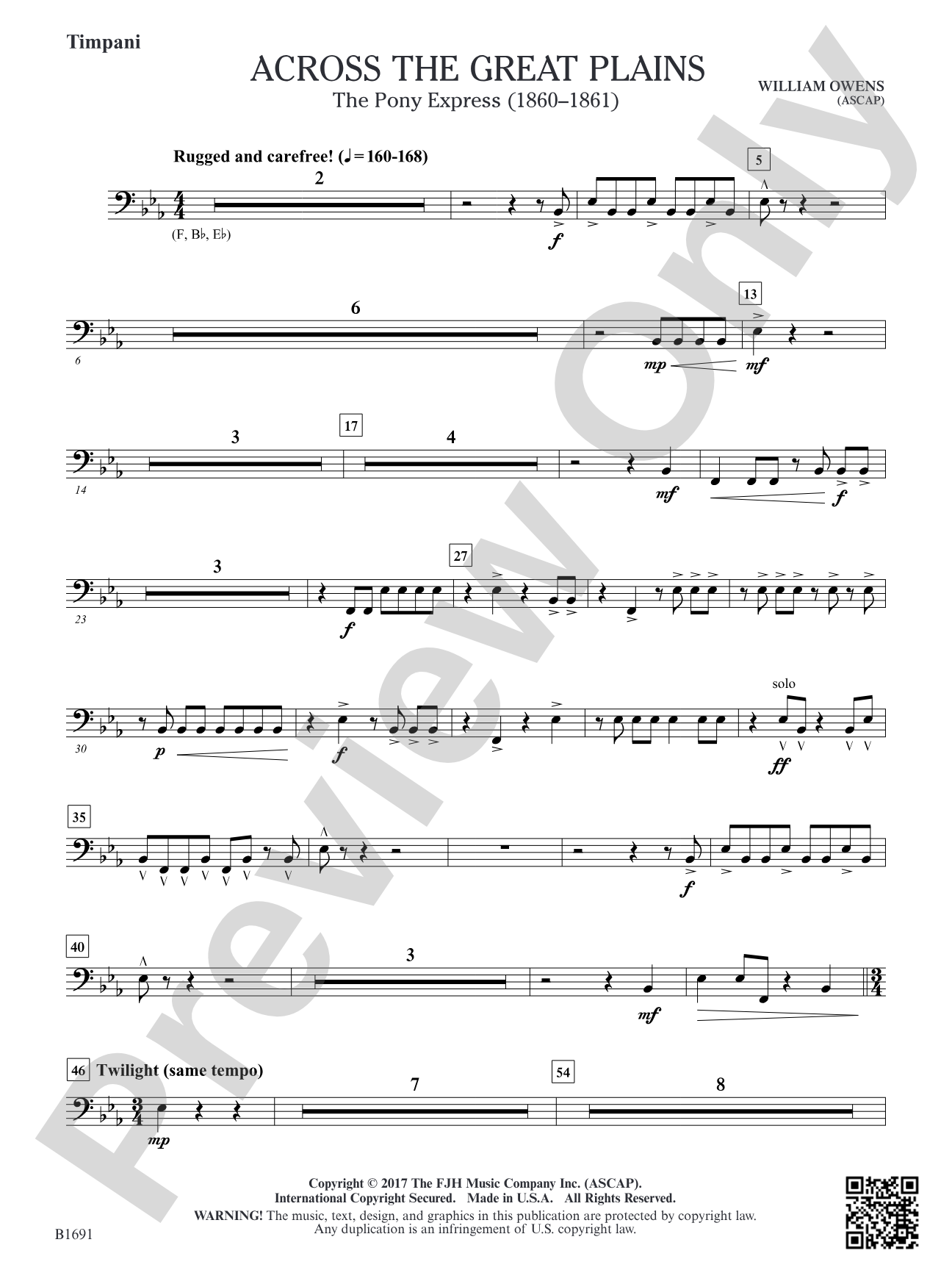 Across The Great Plains: Timpani