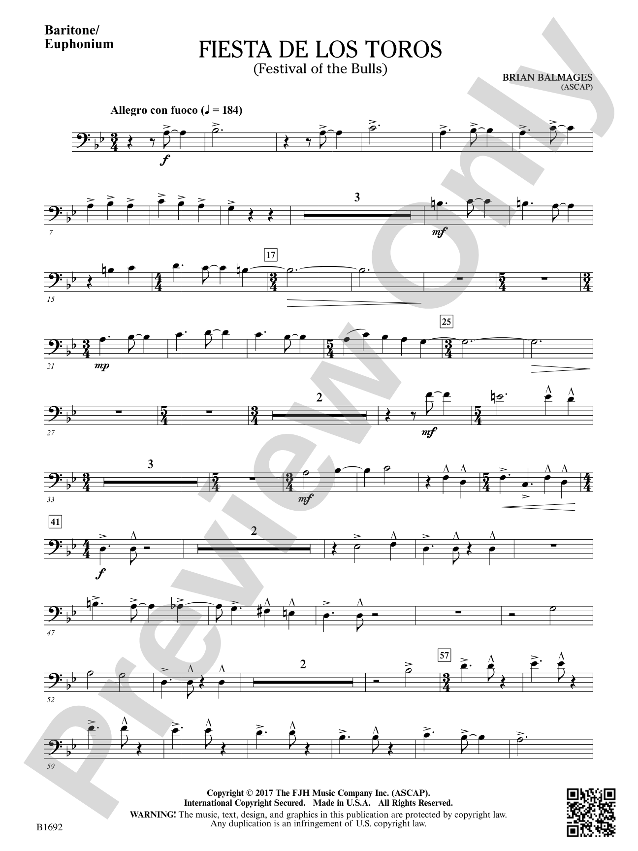 Fiesta de los Toros: Baritone/Euphonium