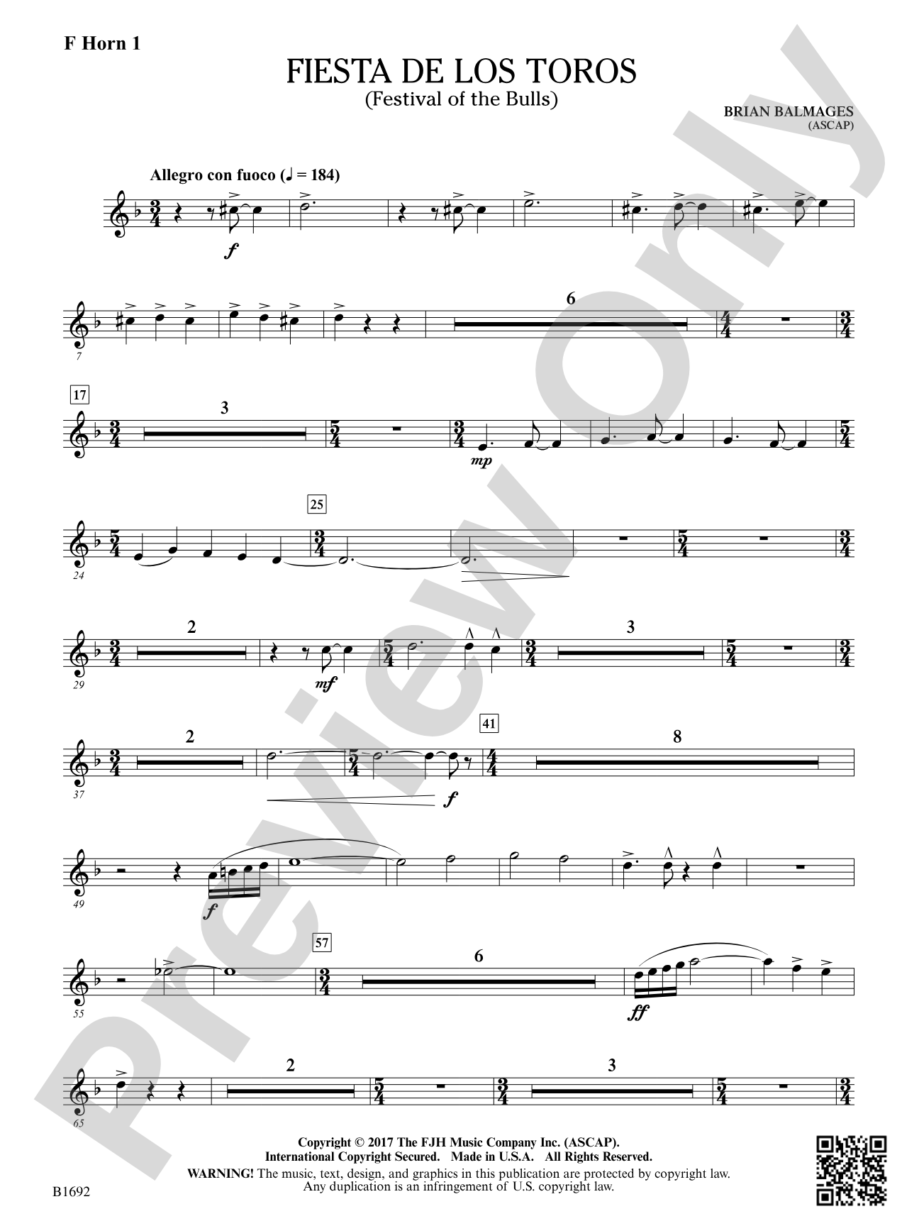 Fiesta de los Toros: F Horn 1