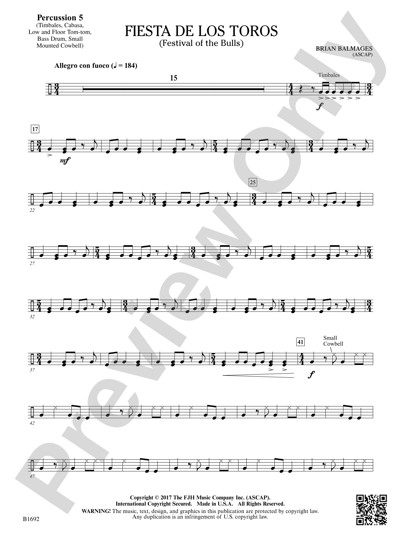 Fiesta de los Toros: Percussion 5