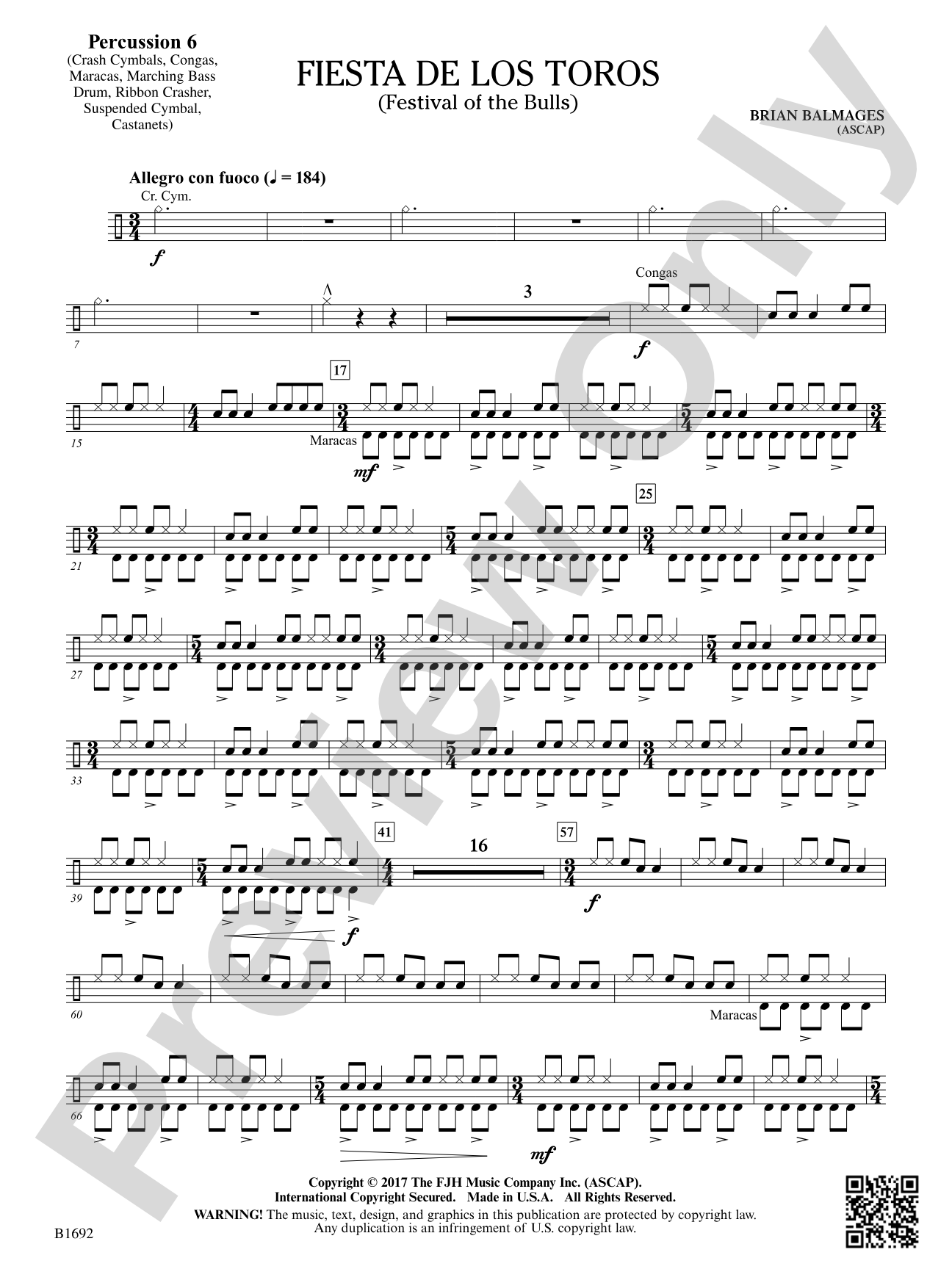 Fiesta de los Toros: Percussion 6