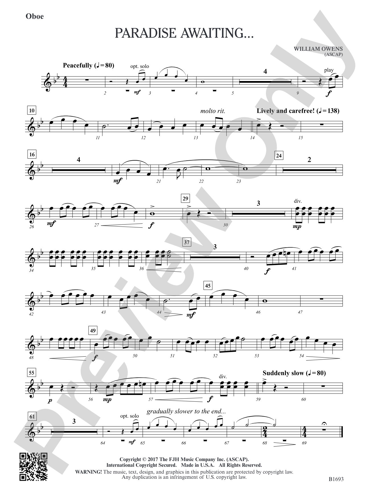 Paradise Awaiting...: Oboe