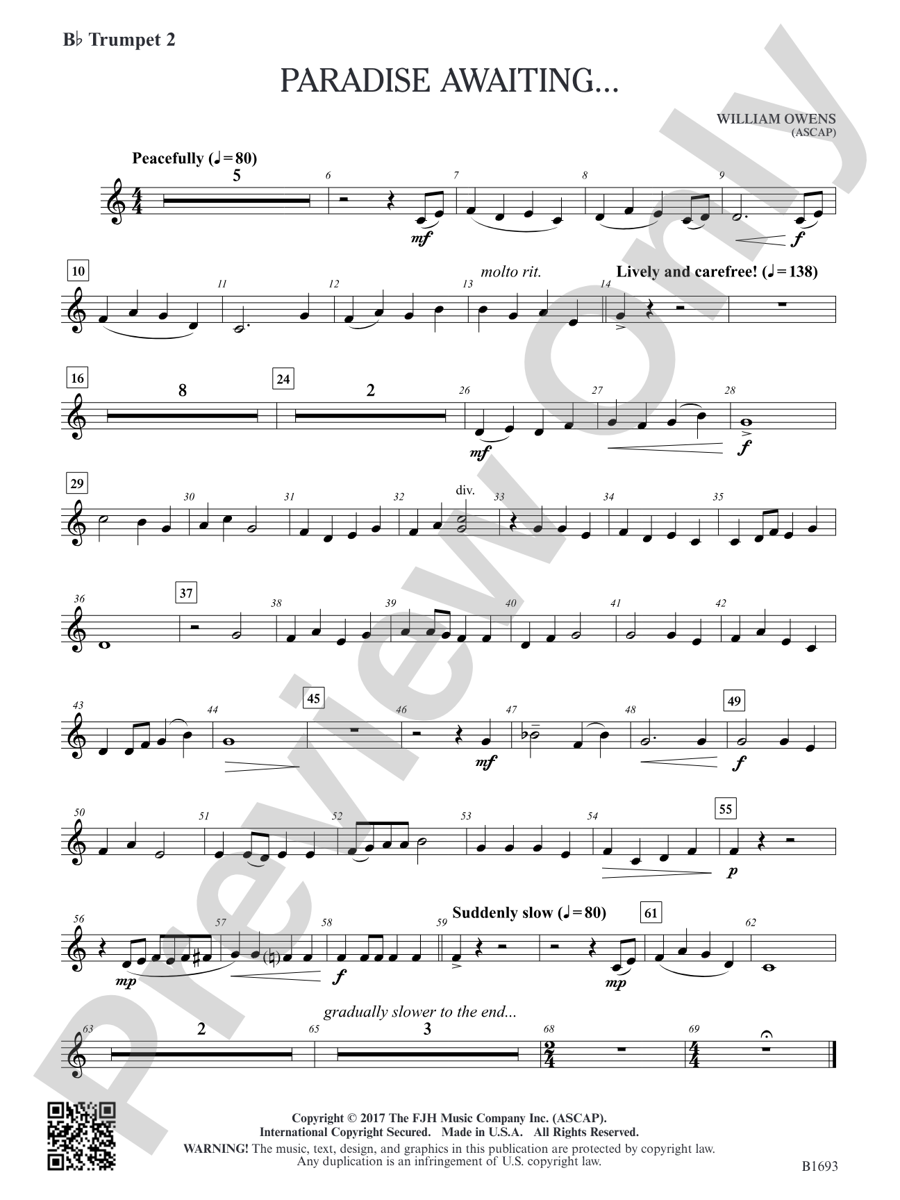 Paradise Awaiting...: B-flat Trumpet 2