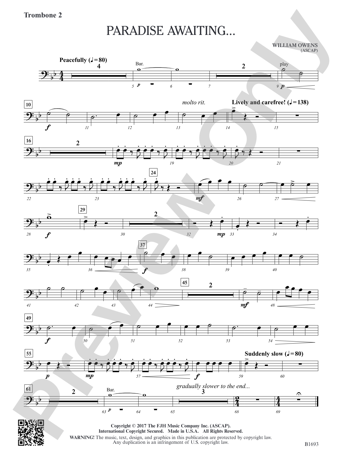 Paradise Awaiting...: Trombone 2