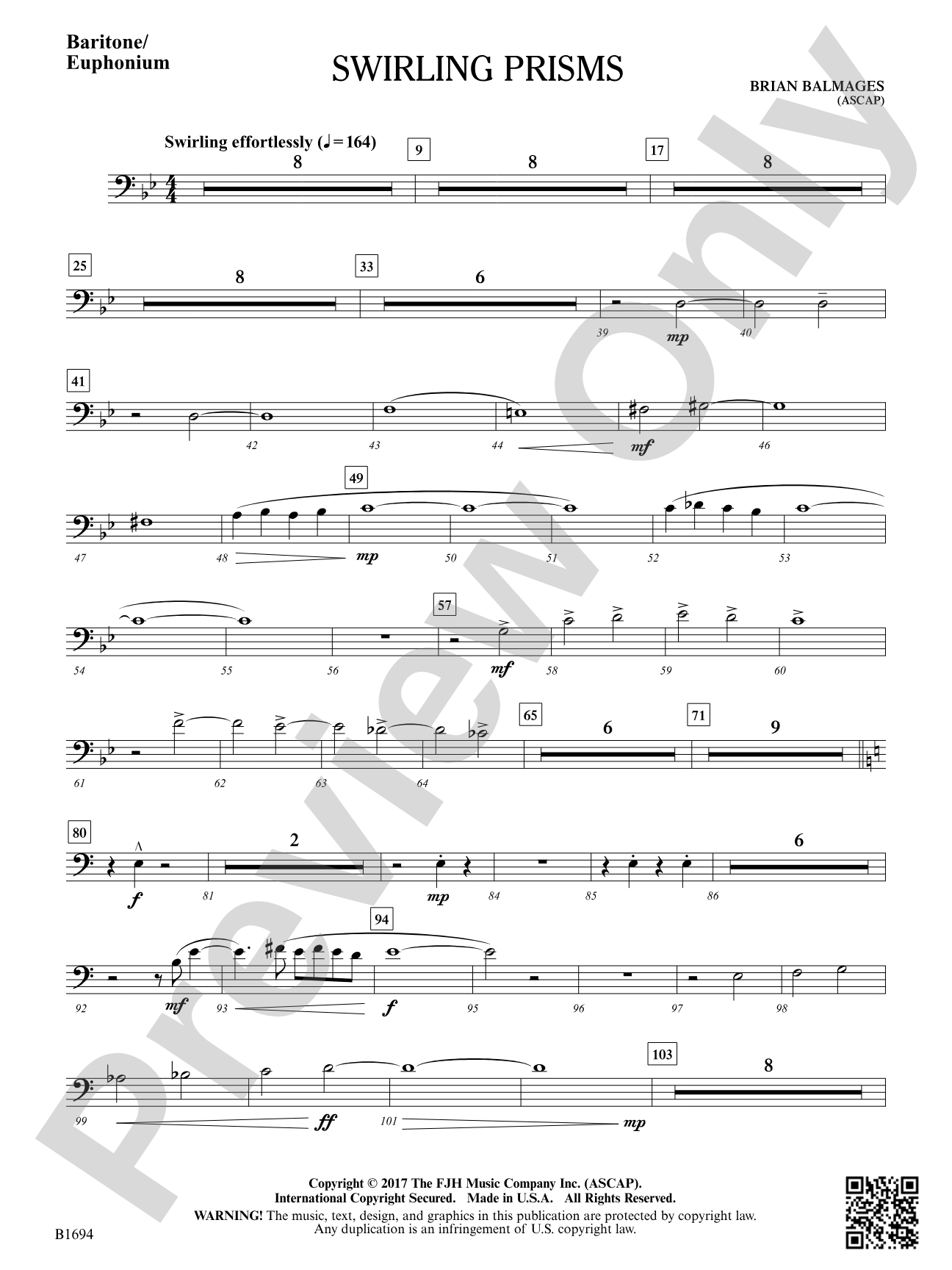 Swirling Prisms: Baritone / Euphonium