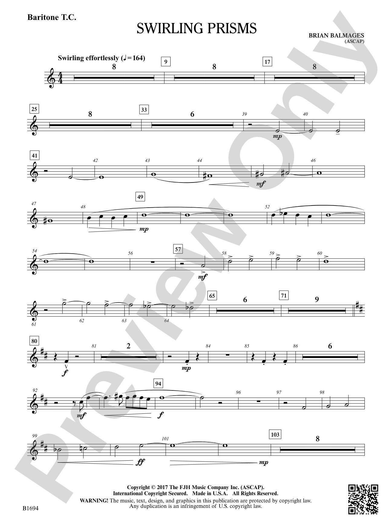 Swirling Prisms: Baritone T.C.