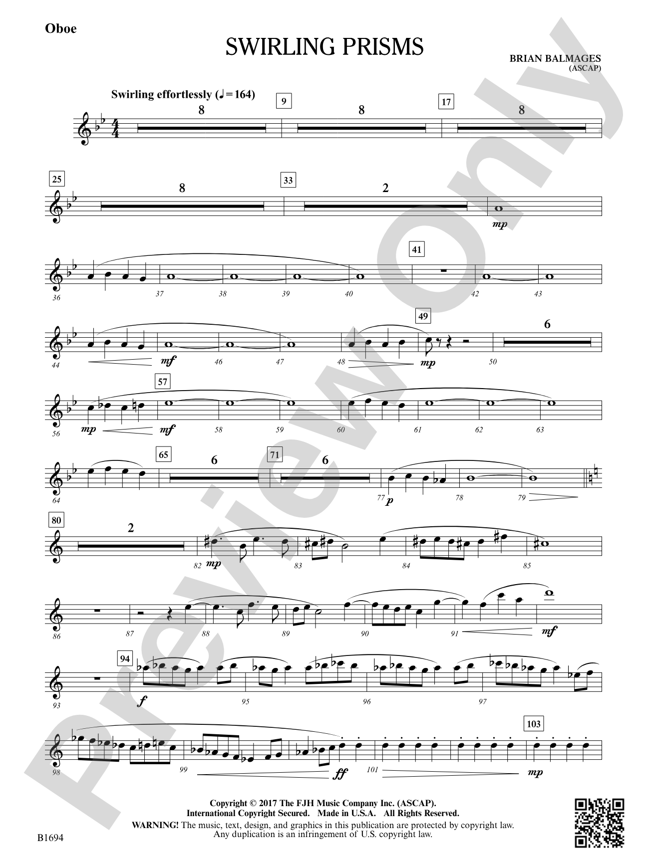 Swirling Prisms: Oboe