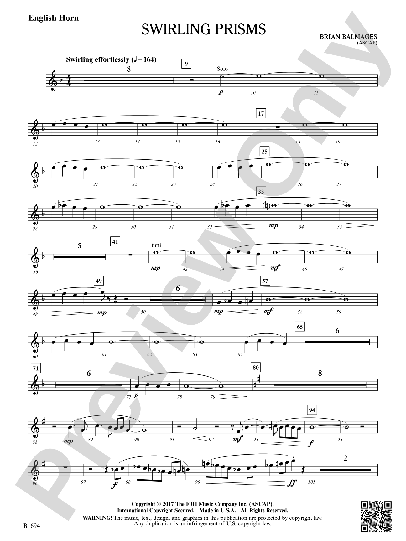 Swirling Prisms: English Horn (opt.)