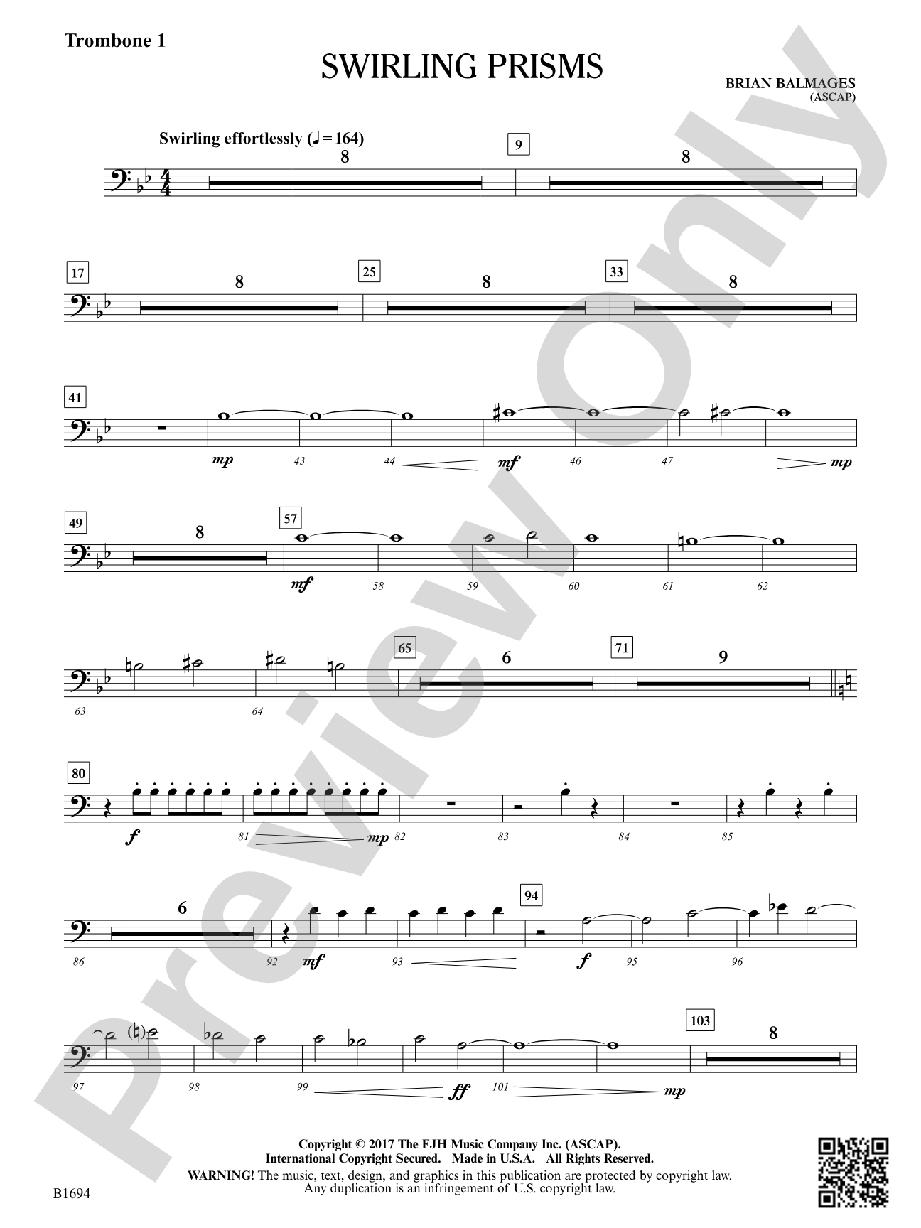 Swirling Prisms: Trombone 1