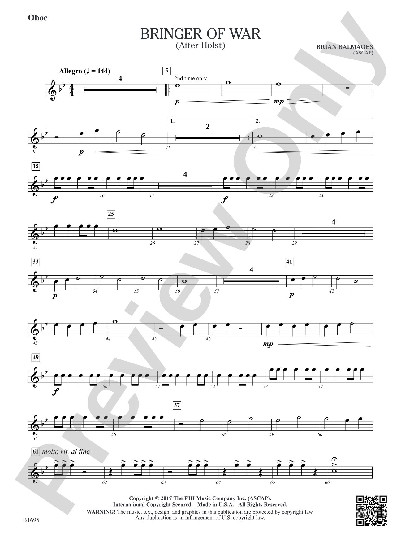 Bringer of War: Oboe