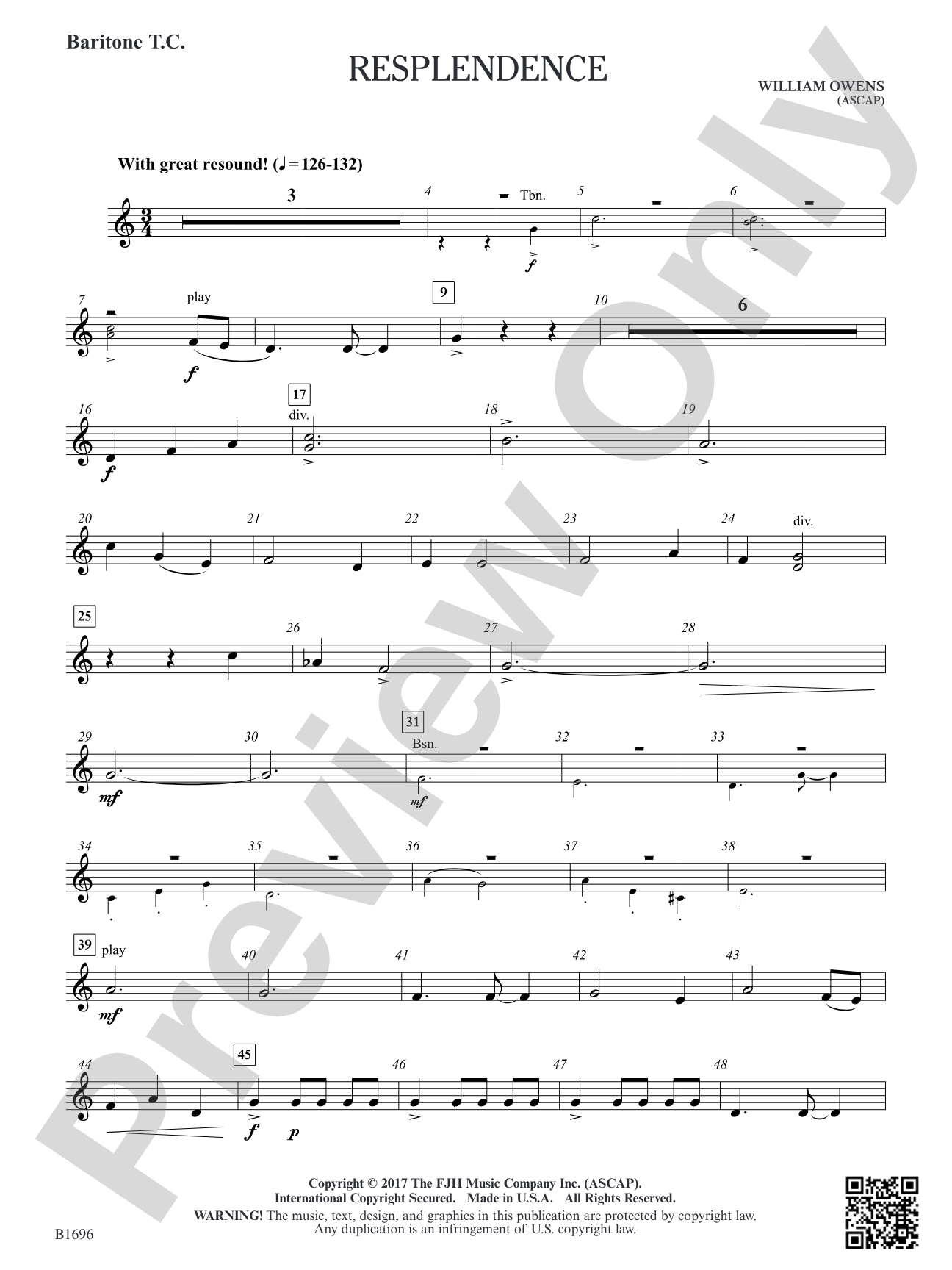 Resplendence: Baritone T.C.