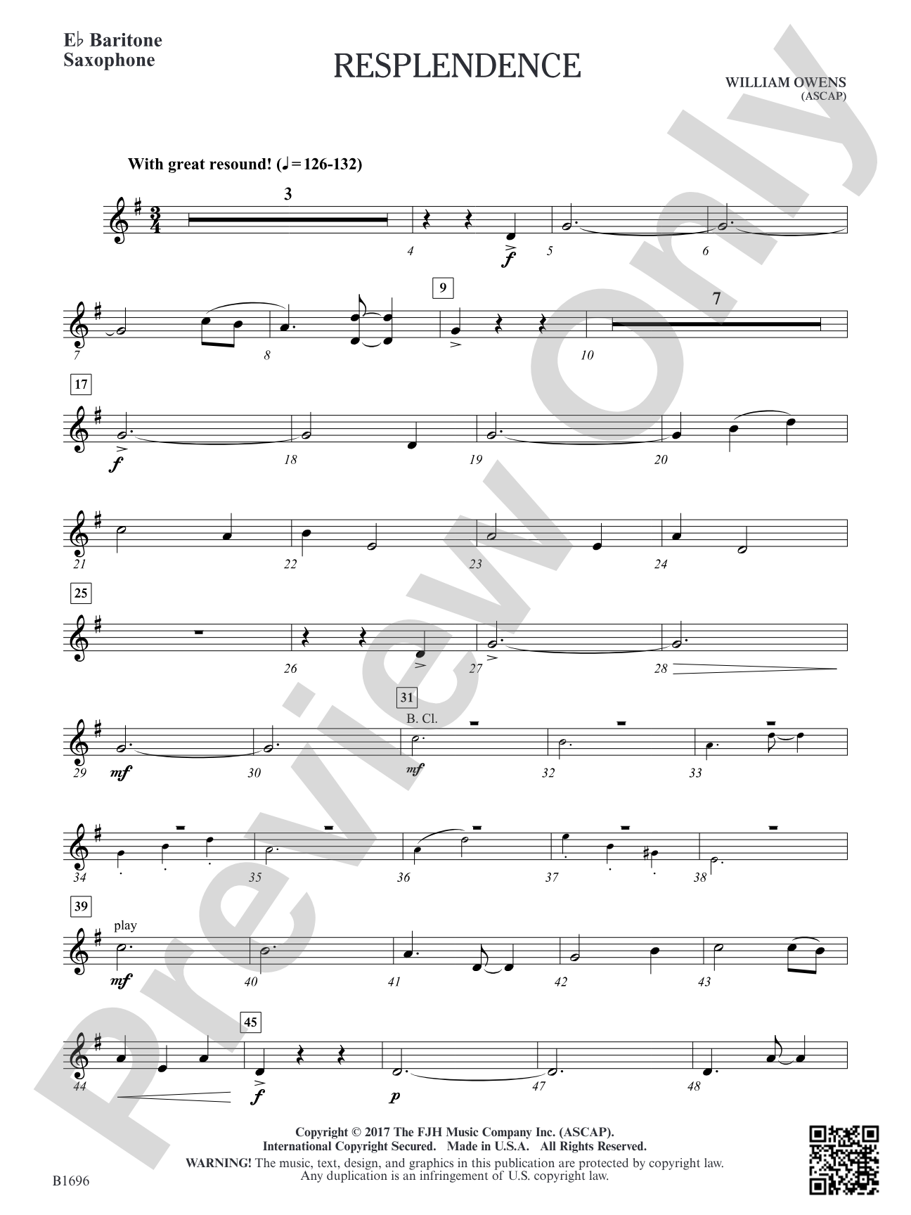 Resplendence: E-flat Baritone Saxophone