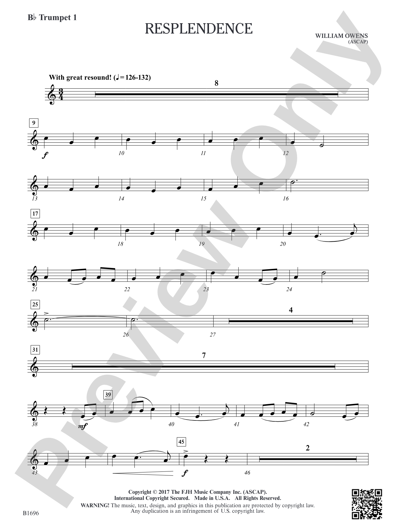 Resplendence: B-flat Trumpet 1