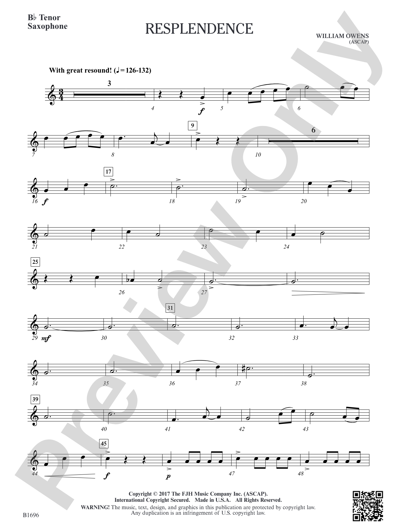 Resplendence: B-flat Tenor Saxophone