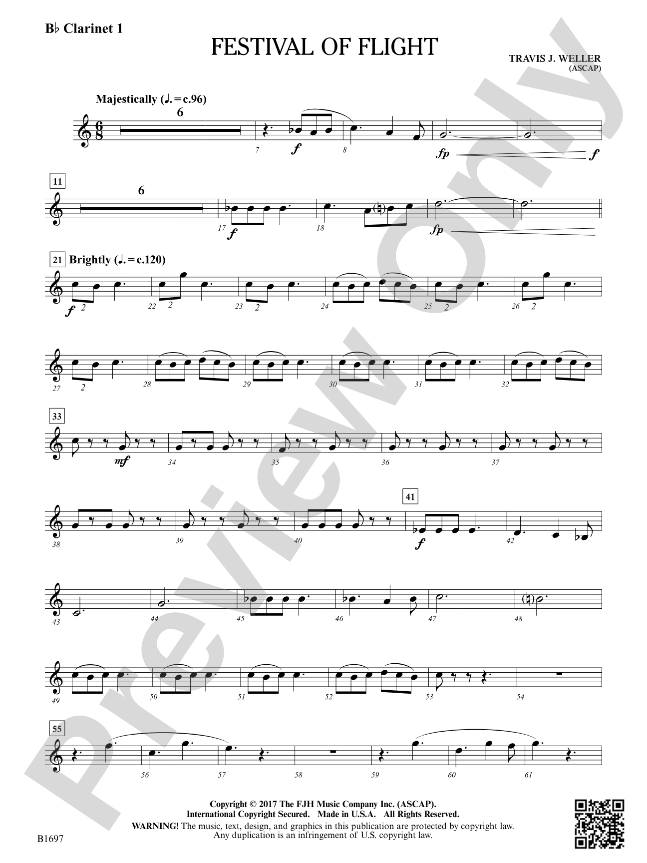 Festival of Flight: B-flat Clarinet 1