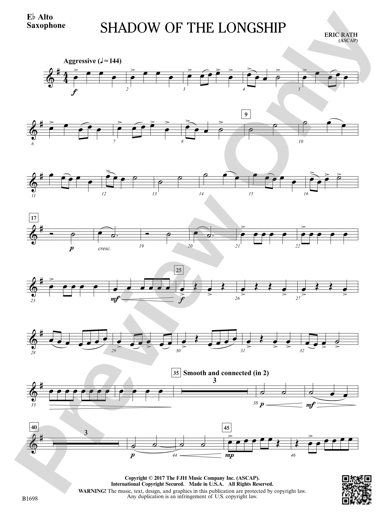 Shadow of the Longship: E-flat Alto Saxophone
