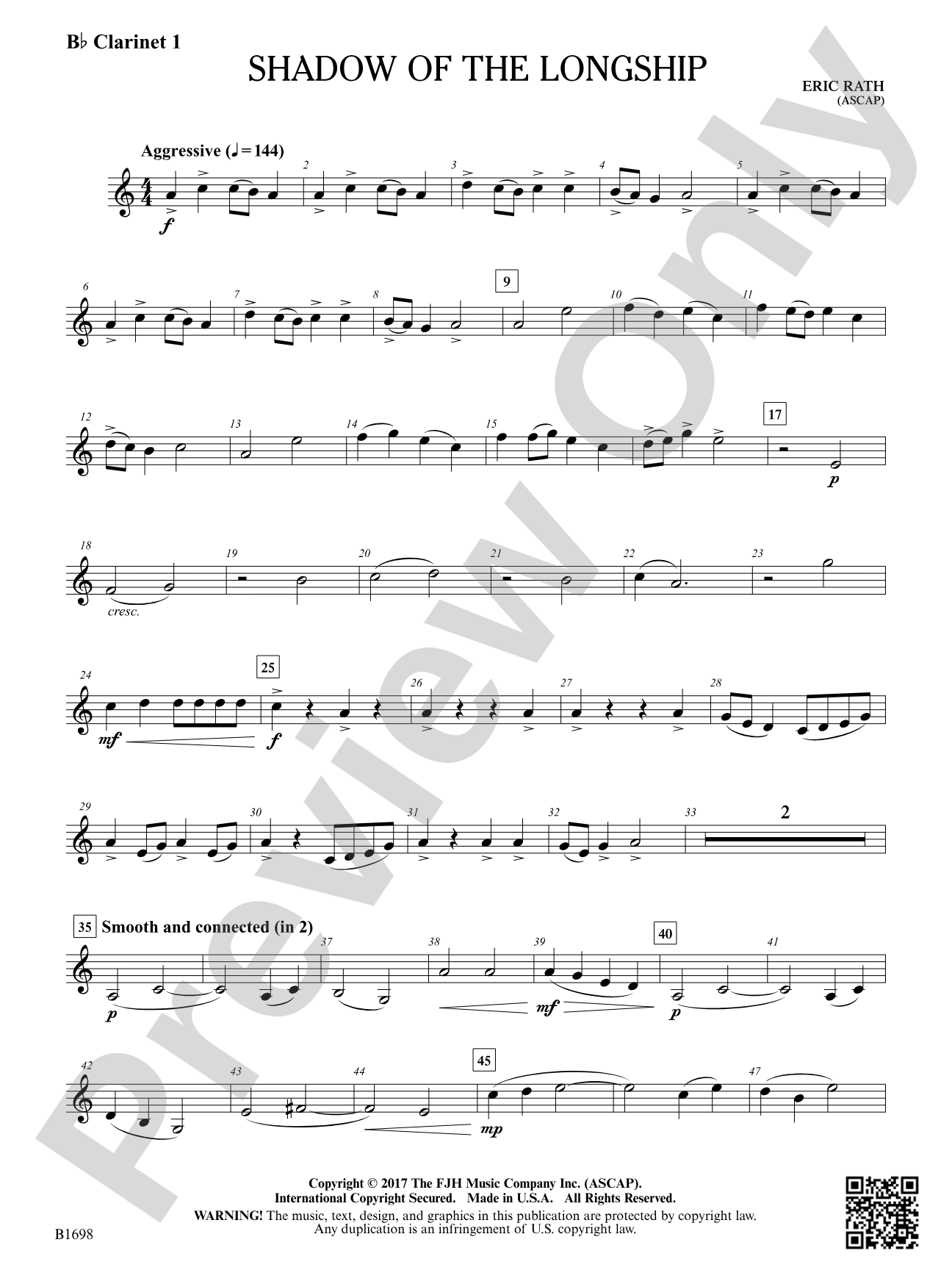 Shadow of the Longship: B-flat Clarinet 1