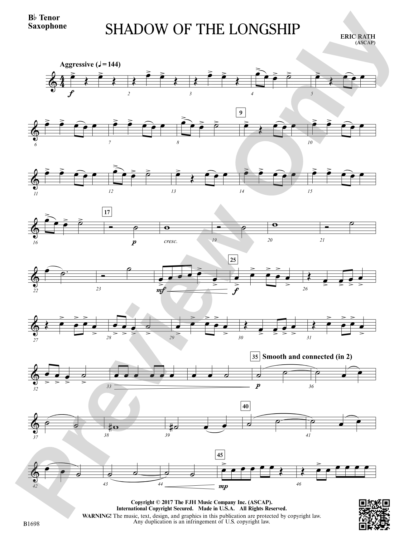 Shadow of the Longship: B-flat Tenor Saxophone