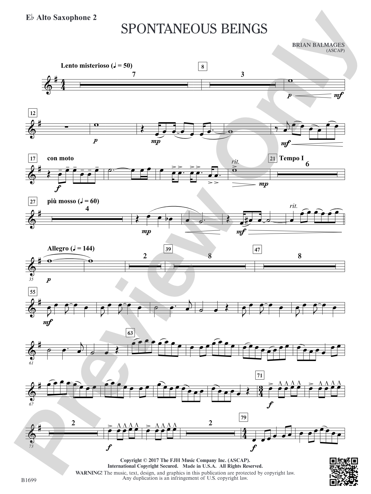 Spontaneous Beings: E-flat Alto Saxophone 2