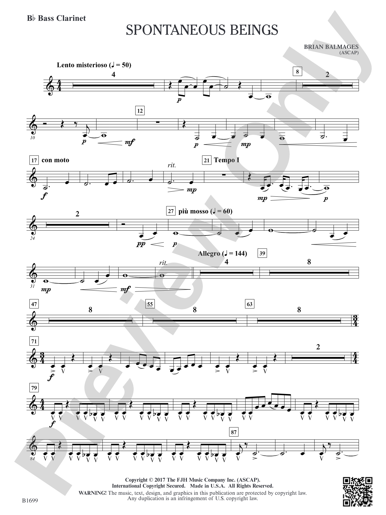 Spontaneous Beings: B-flat Bass Clarinet