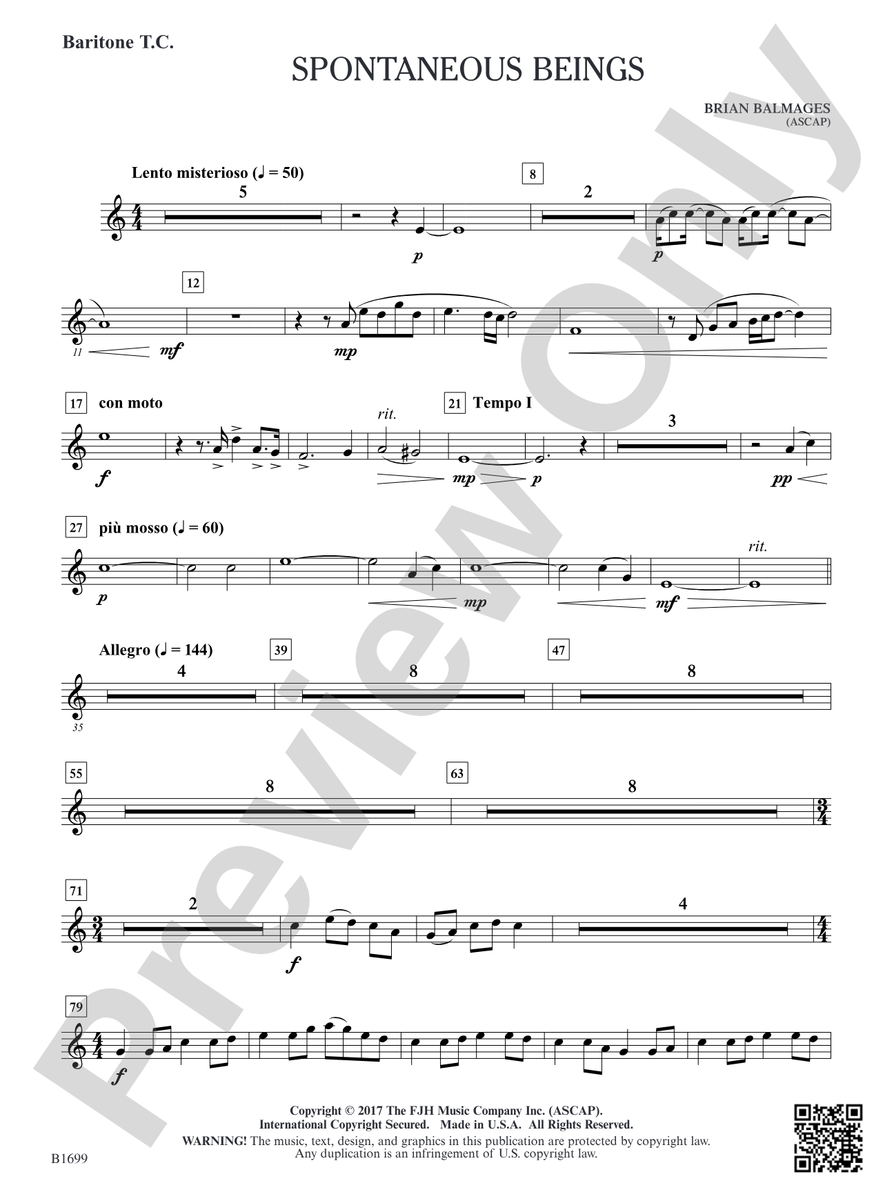 Spontaneous Beings: Baritone T.C.