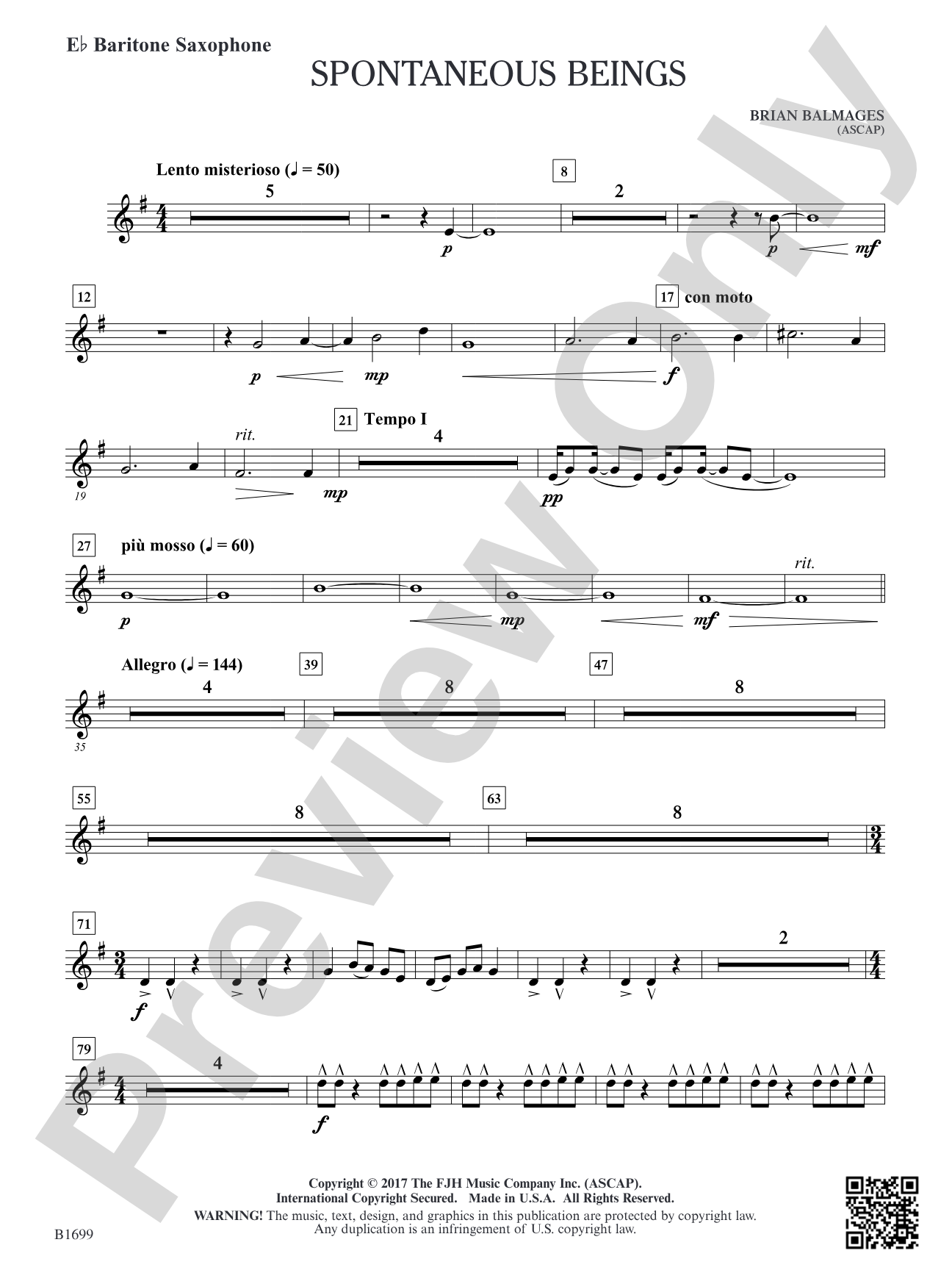 Spontaneous Beings: E-flat Baritone Saxophone