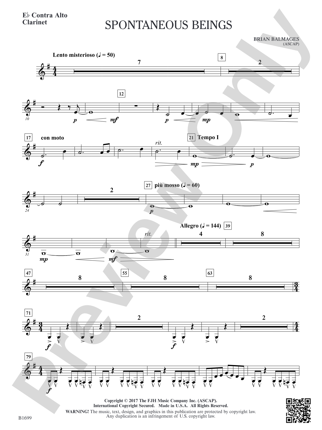 Spontaneous Beings: E-flat Contra Alto Clarinet