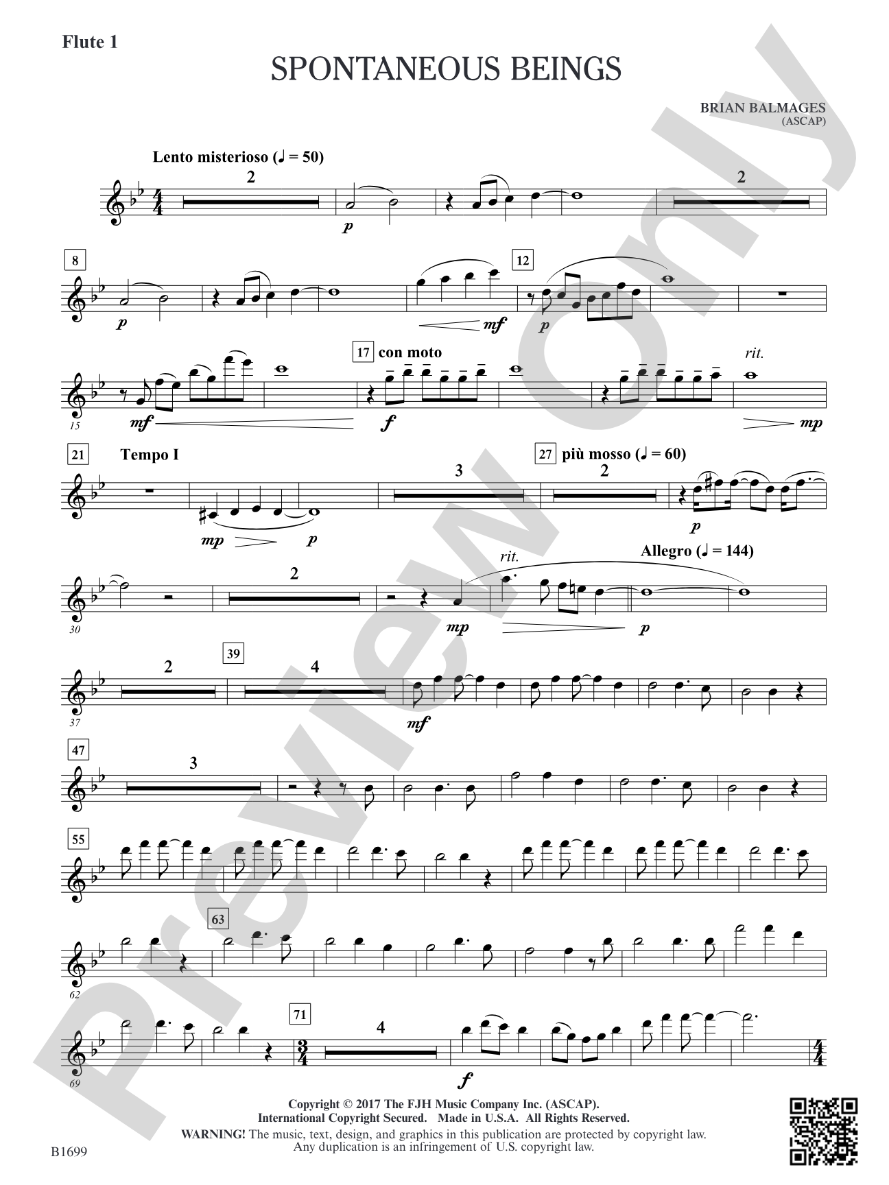 Spontaneous Beings: Flute 1