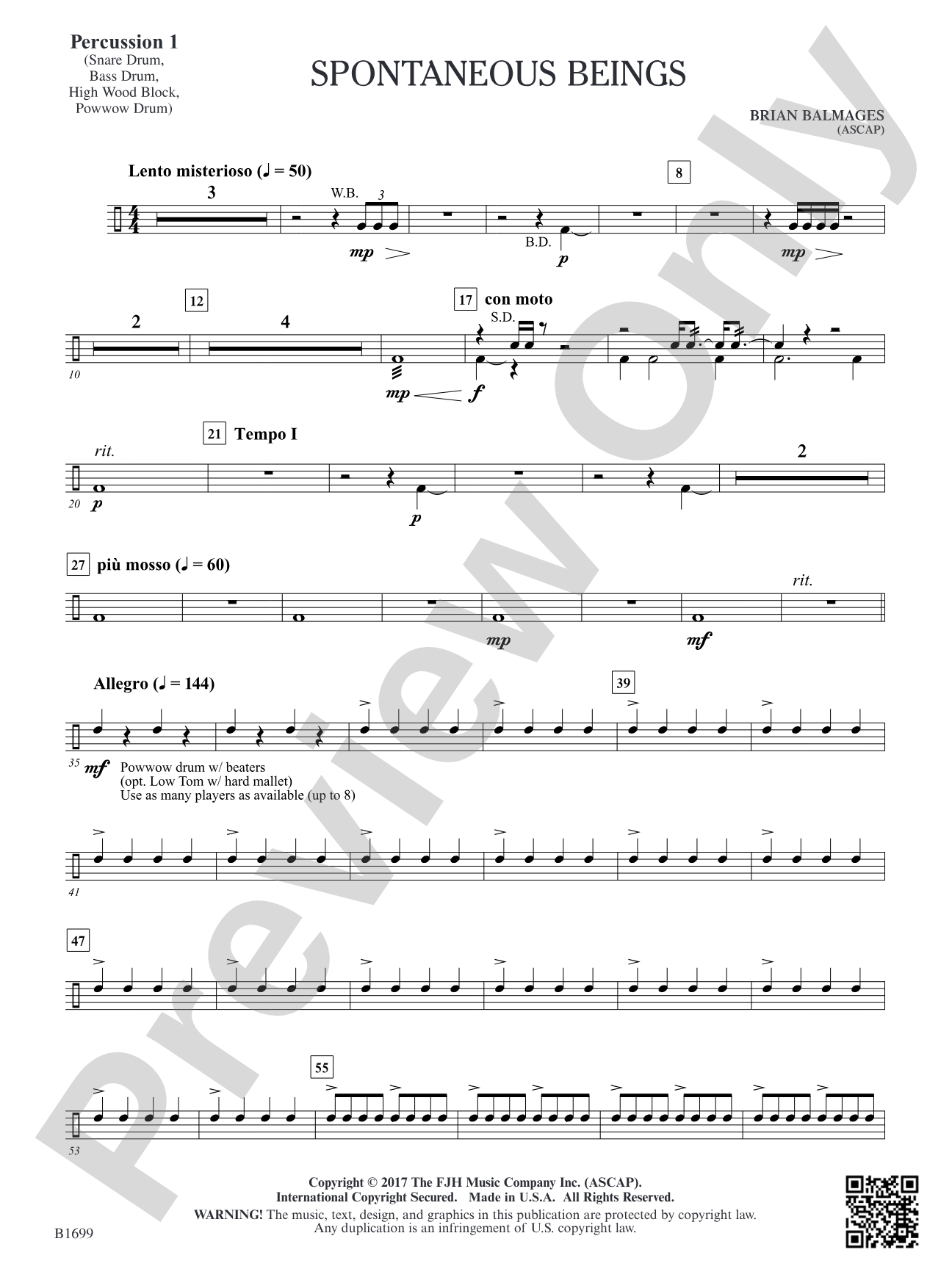 Spontaneous Beings: Percussion 1
