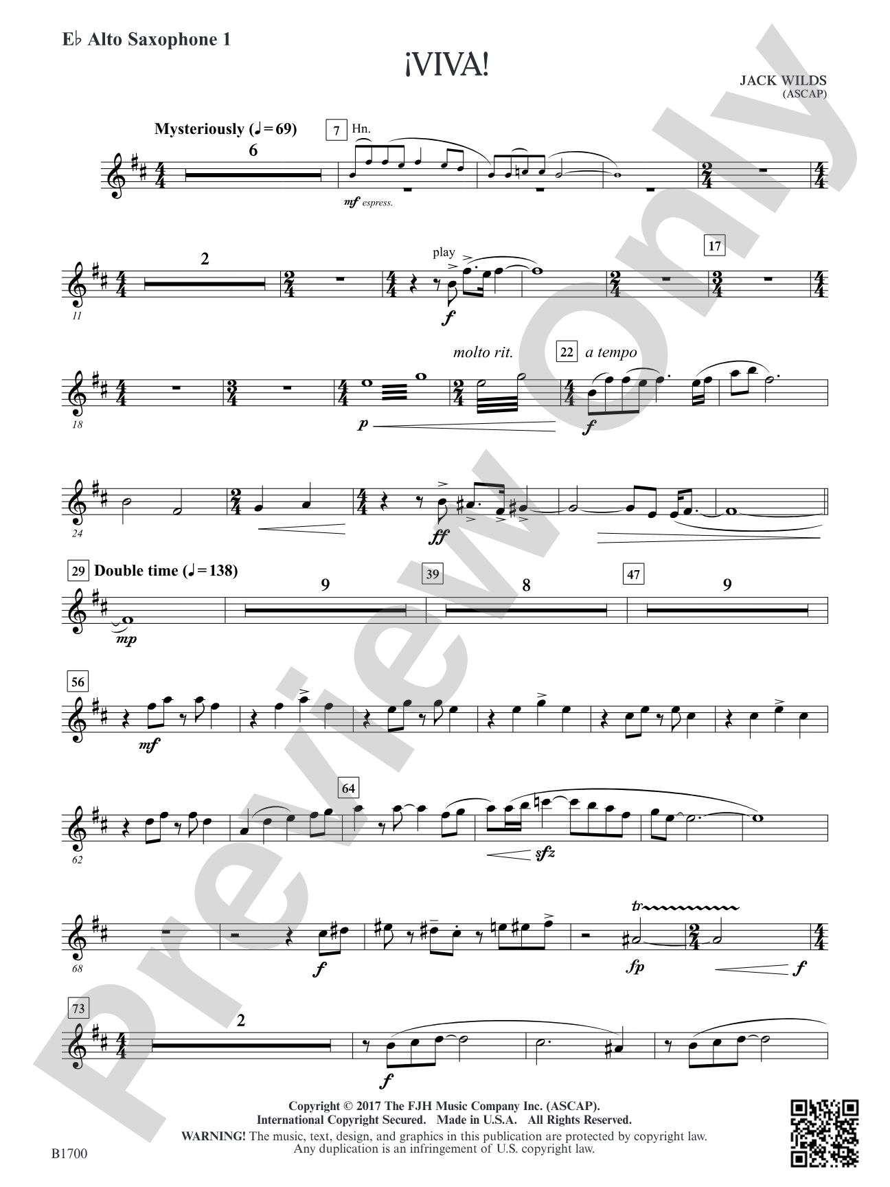 Viva!: E-flat Alto Saxophone 1