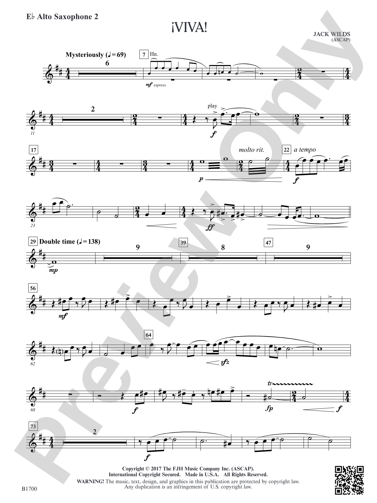 Viva!: E-flat Alto Saxophone 2