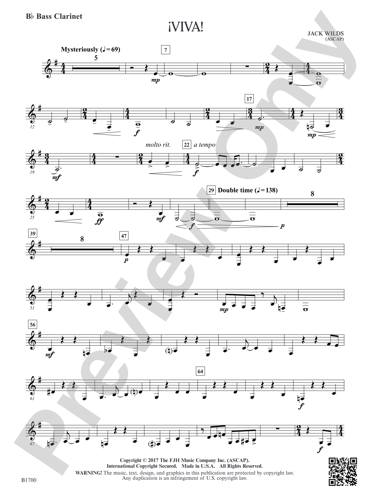 Viva!: B-flat Bass Clarinet