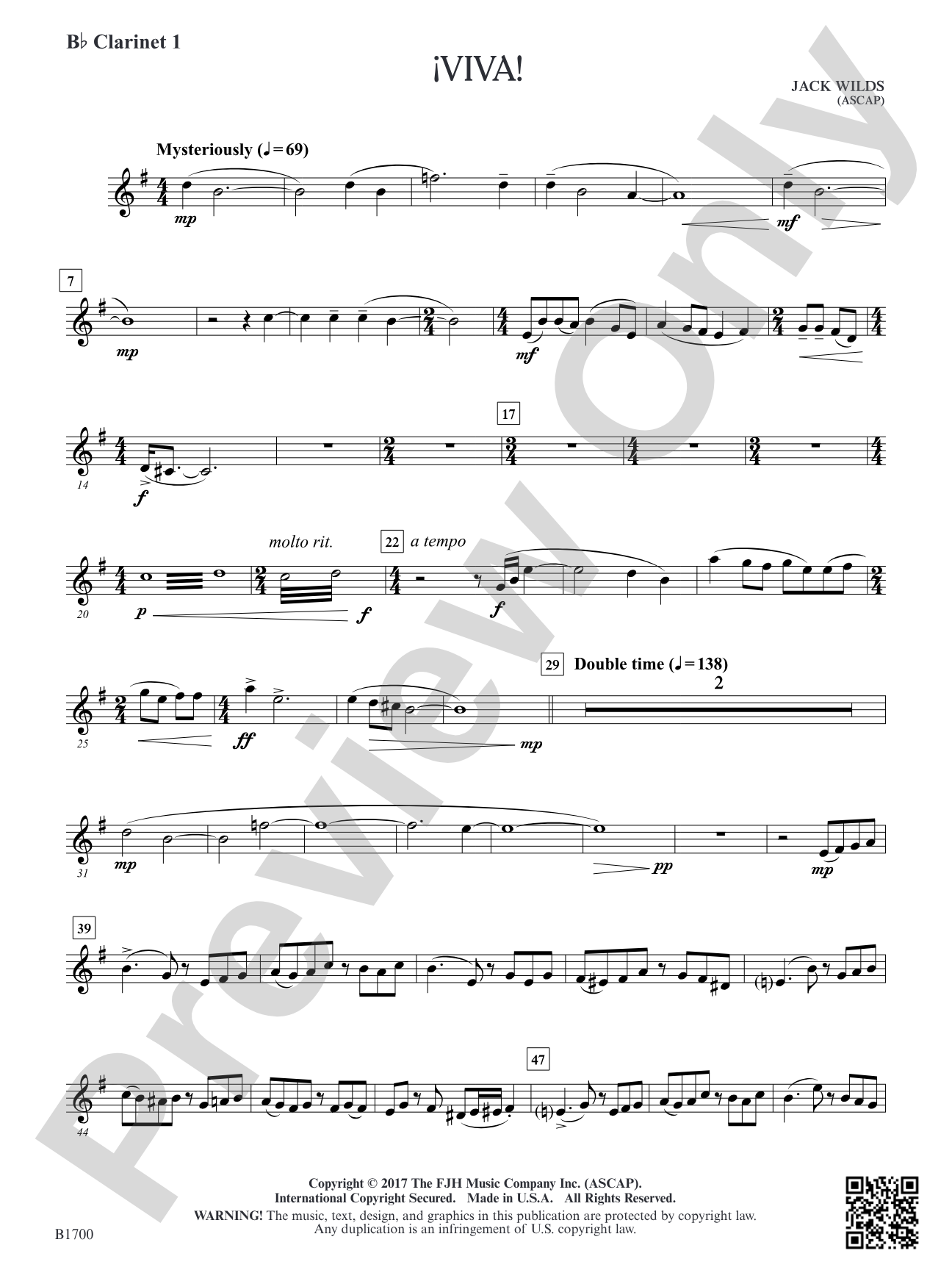 Viva!: B-flat Clarinet 1