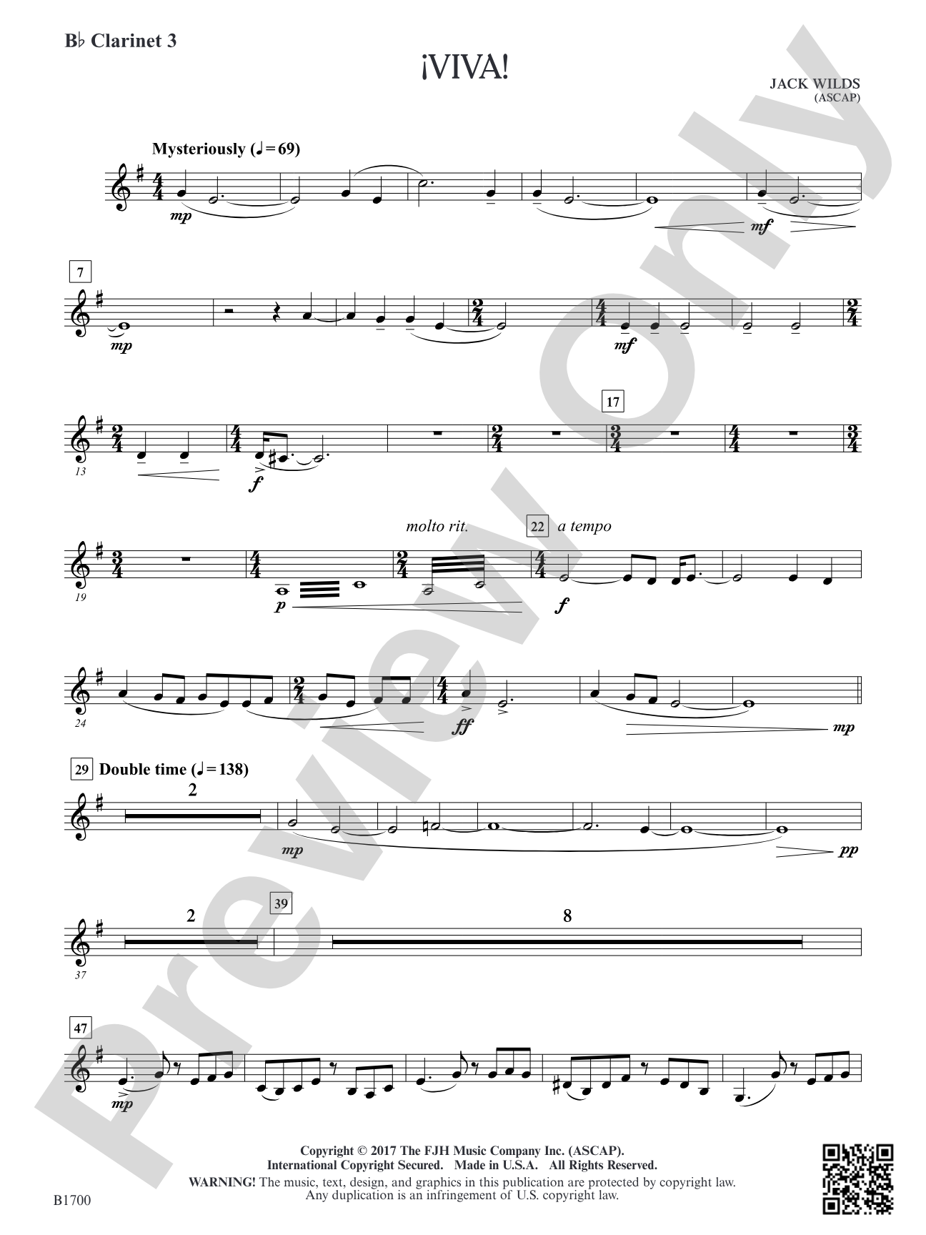 Viva!: B-flat Clarinet 3