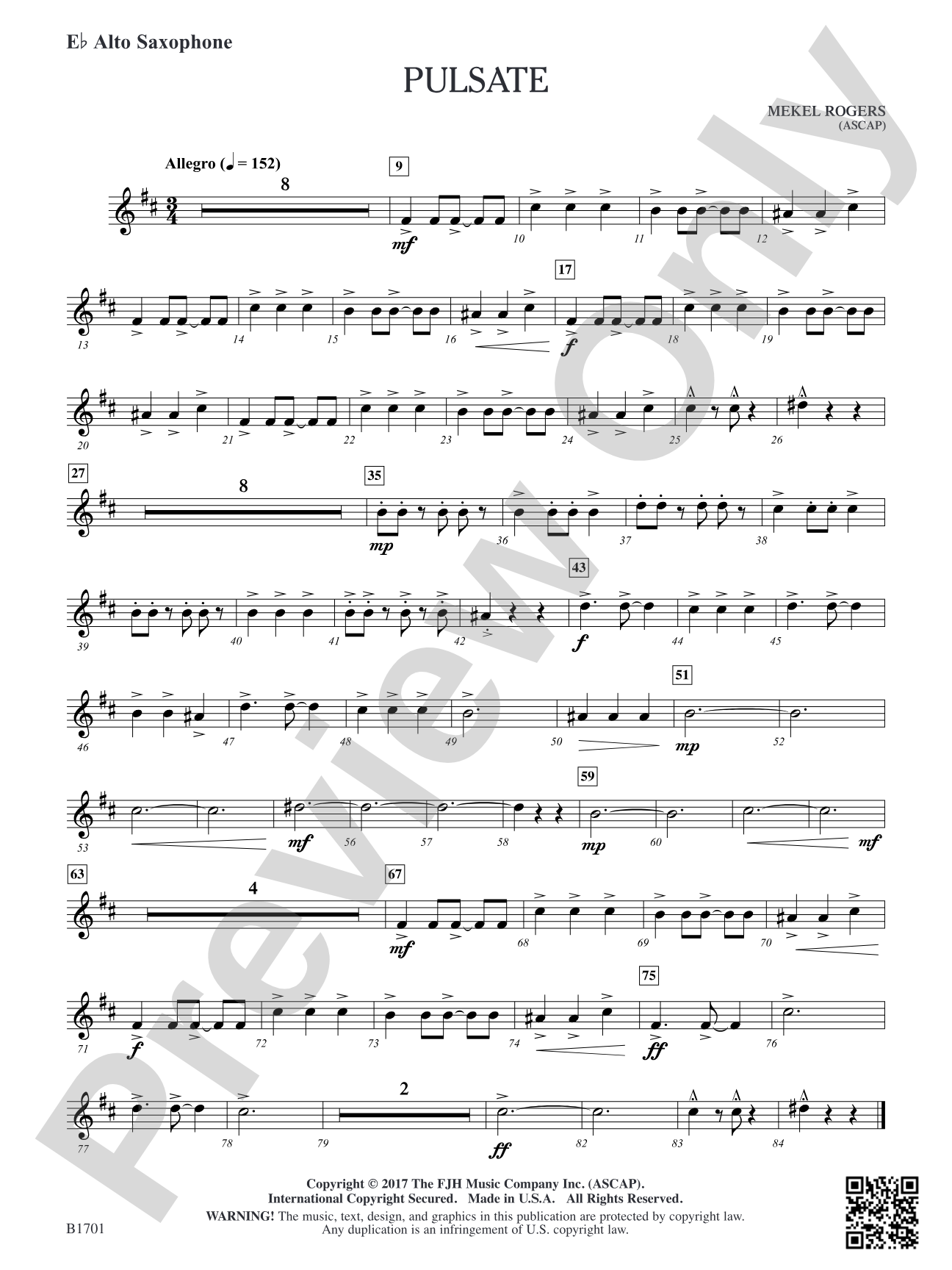 Pulsate: E-flat Alto Saxophone