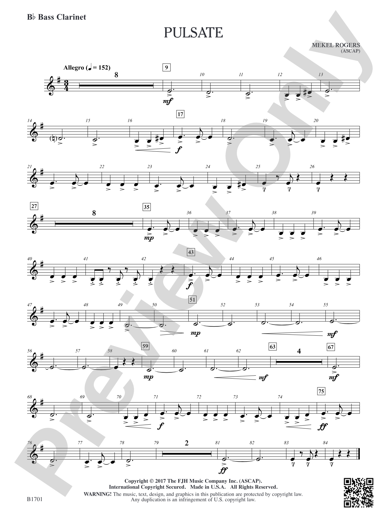 Pulsate: B-flat Bass Clarinet