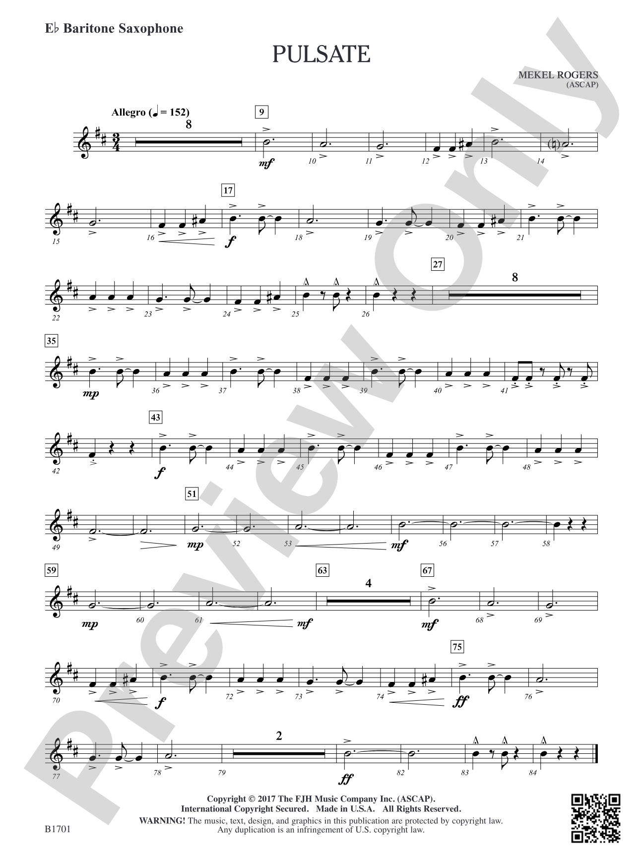 Pulsate: E-flat Baritone Saxophone