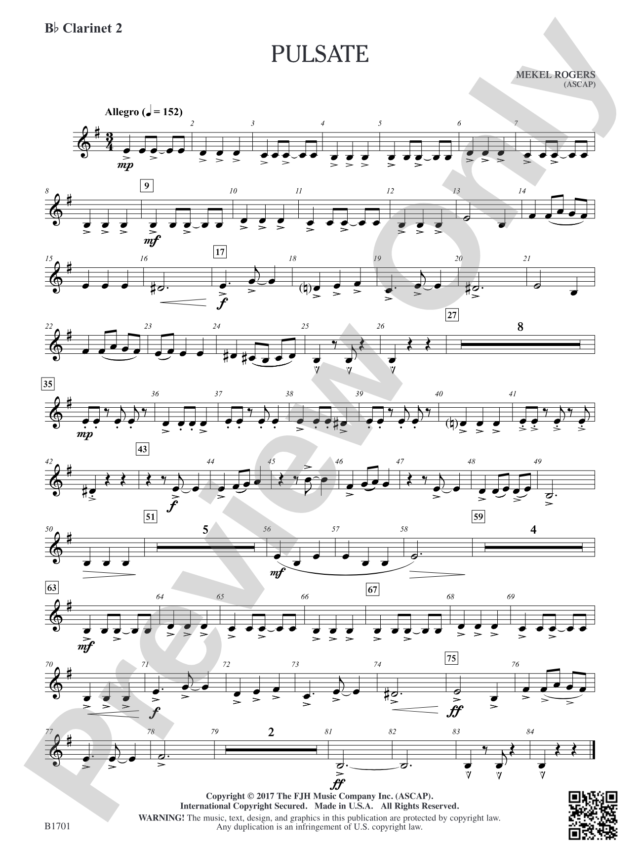 Pulsate: B-flat Clarinet 2