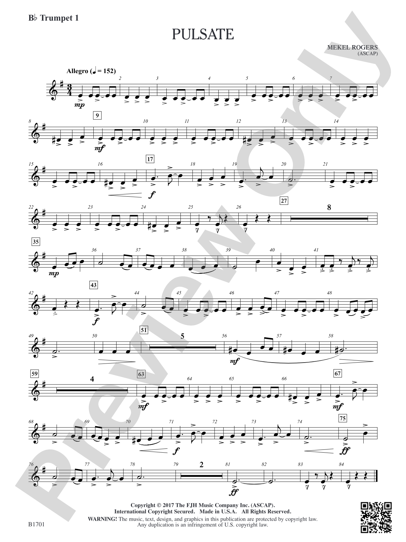 Pulsate: B-flat Trumpet 1