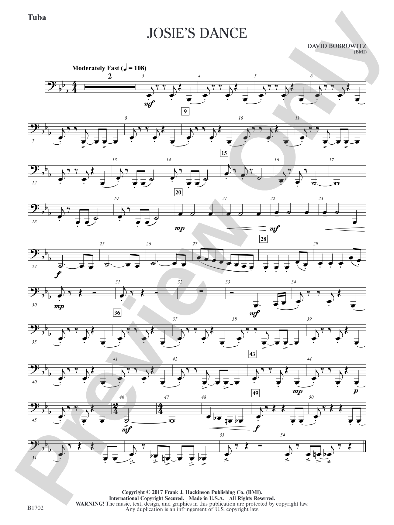Josie's Dance: Tuba