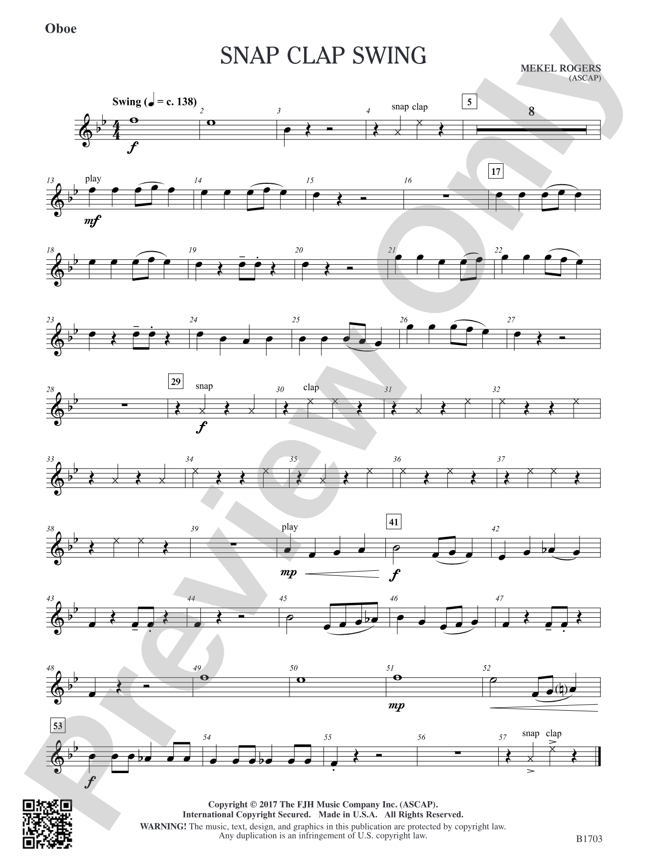 Snap Clap Swing: Oboe