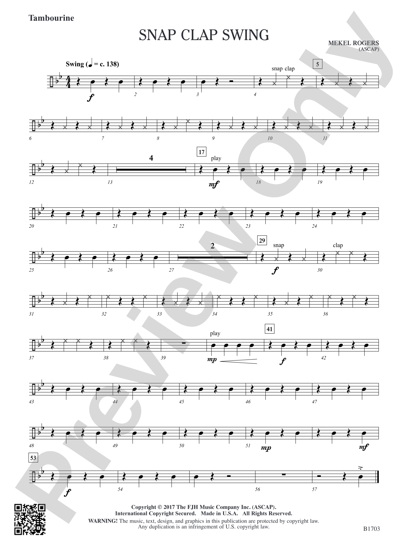 Snap Clap Swing: Tambourine