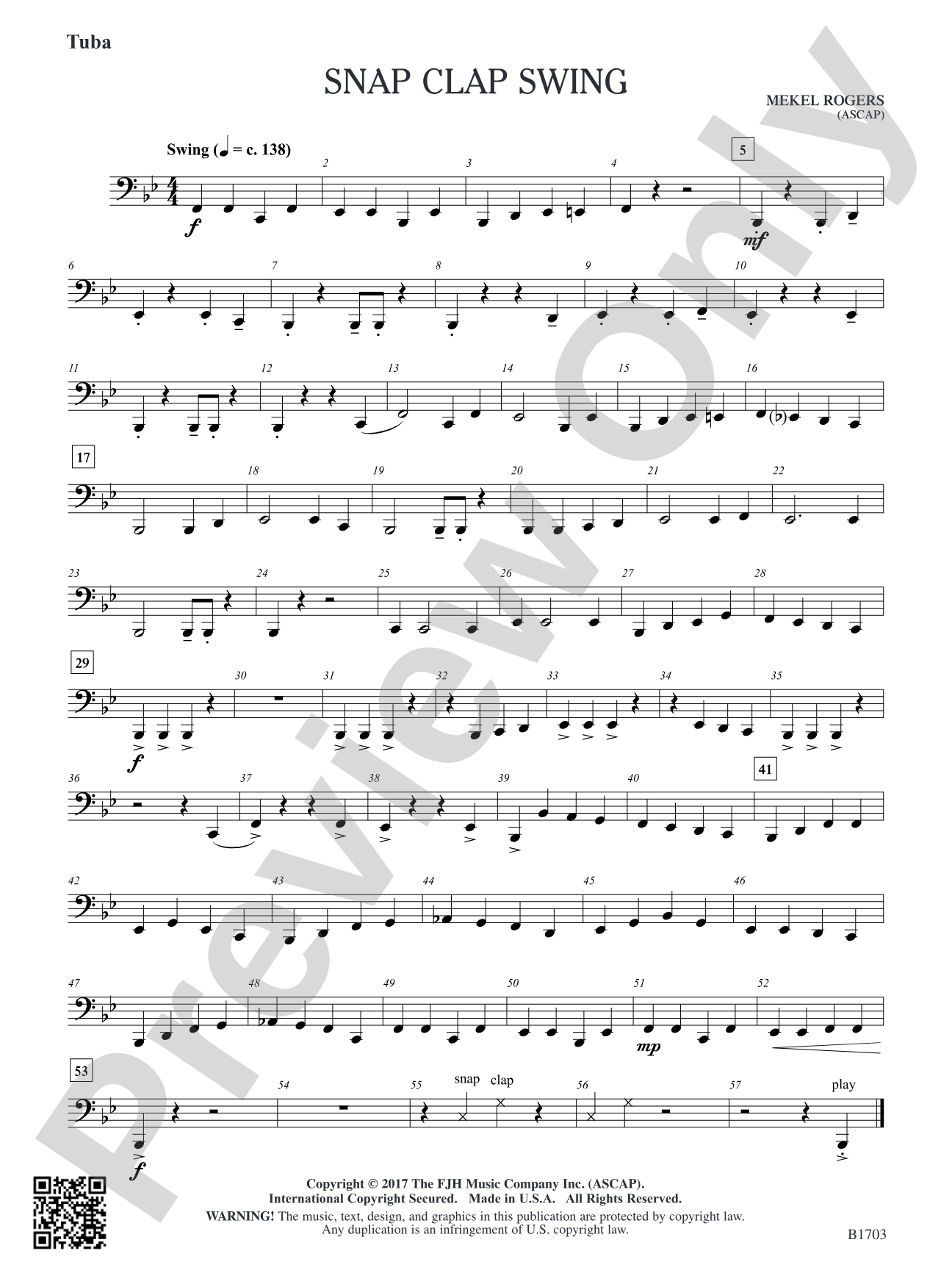 Snap Clap Swing: Tuba