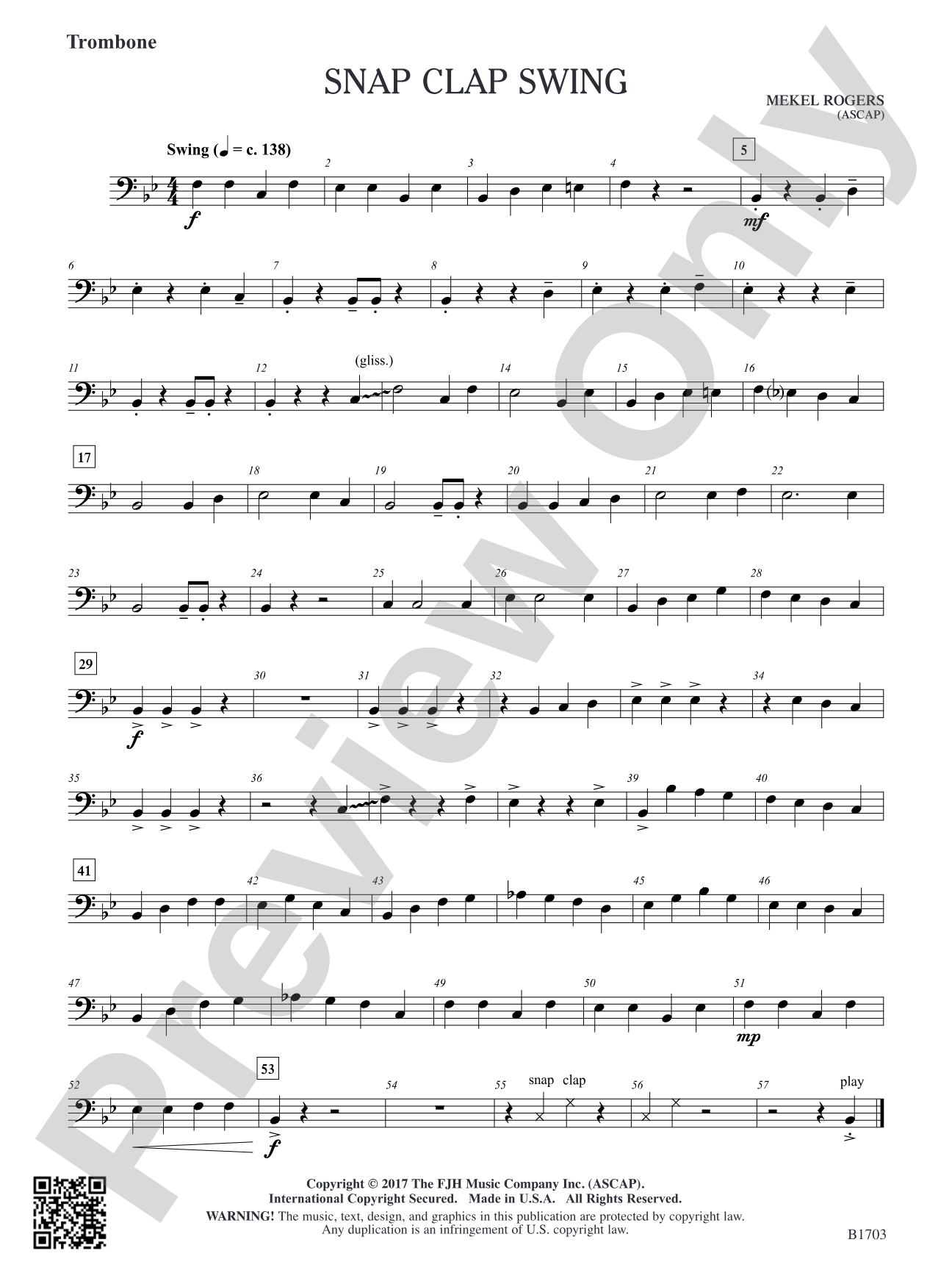 Snap Clap Swing: Trombone