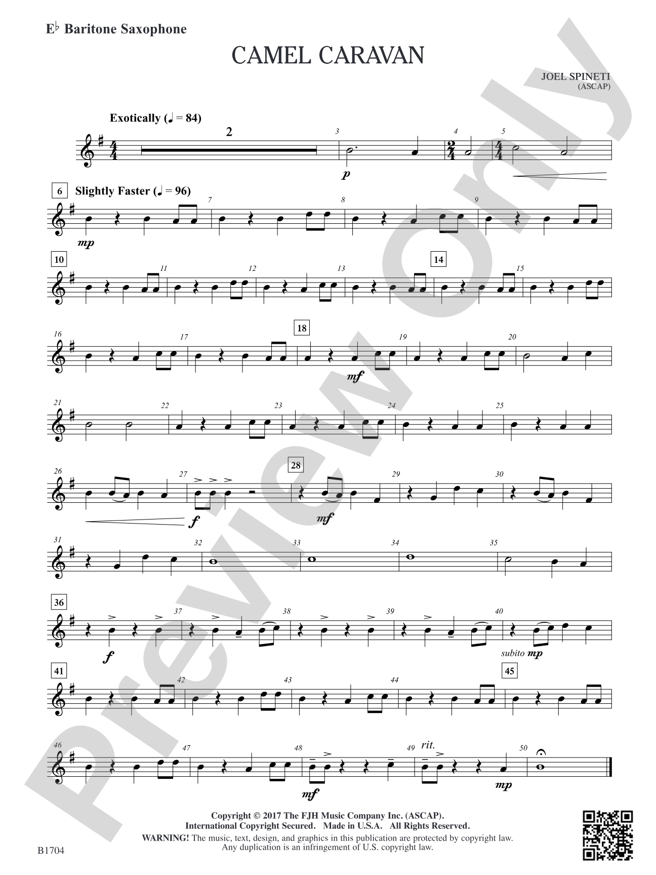 Camel Caravan: E-flat Baritone Saxophone