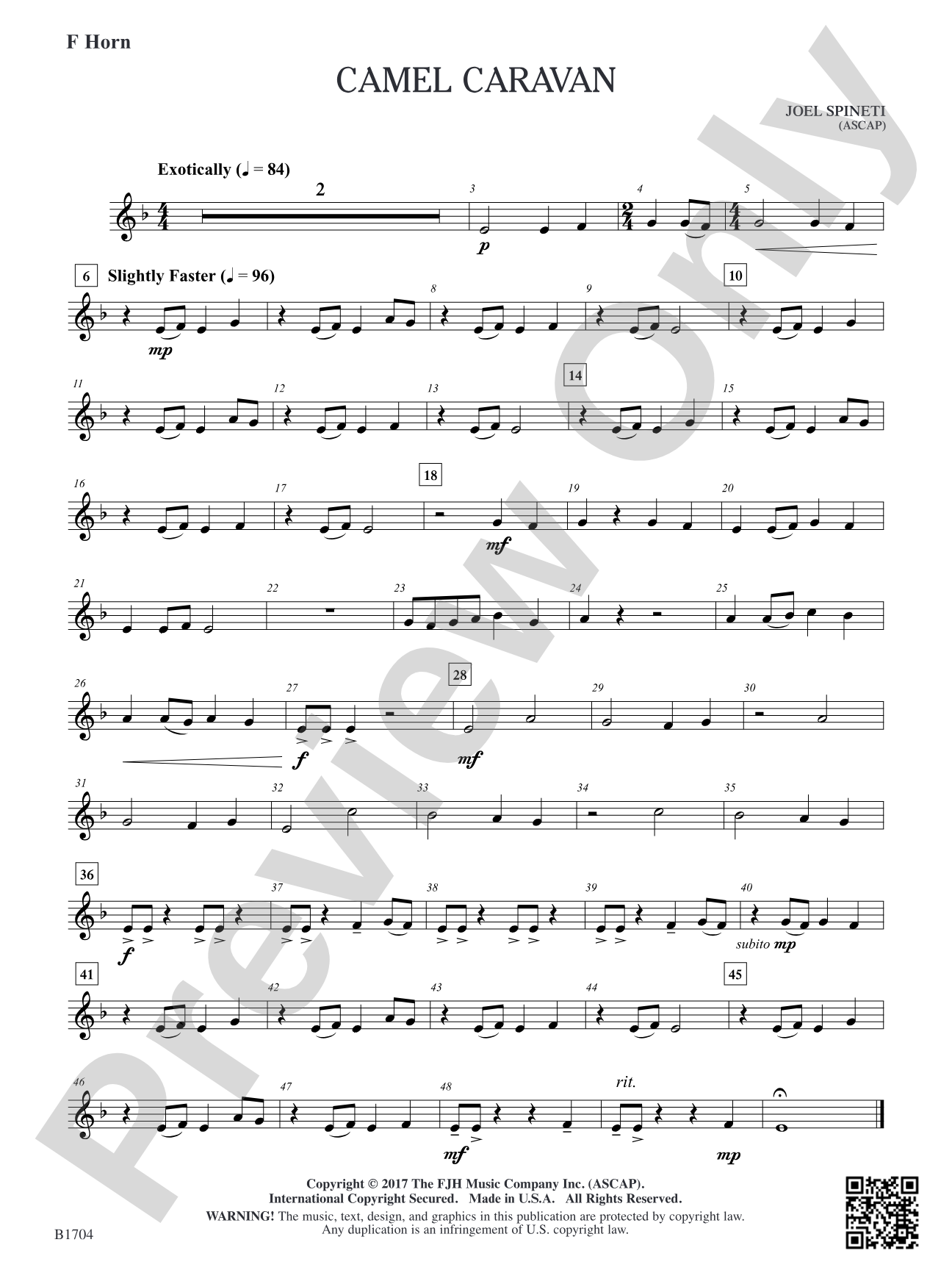 Camel Caravan: F Horn