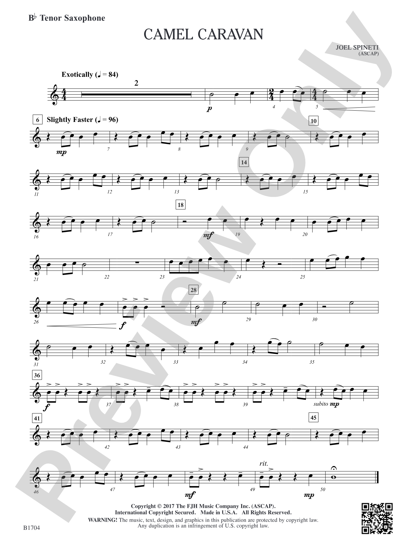 Camel Caravan: B-flat Tenor Saxophone