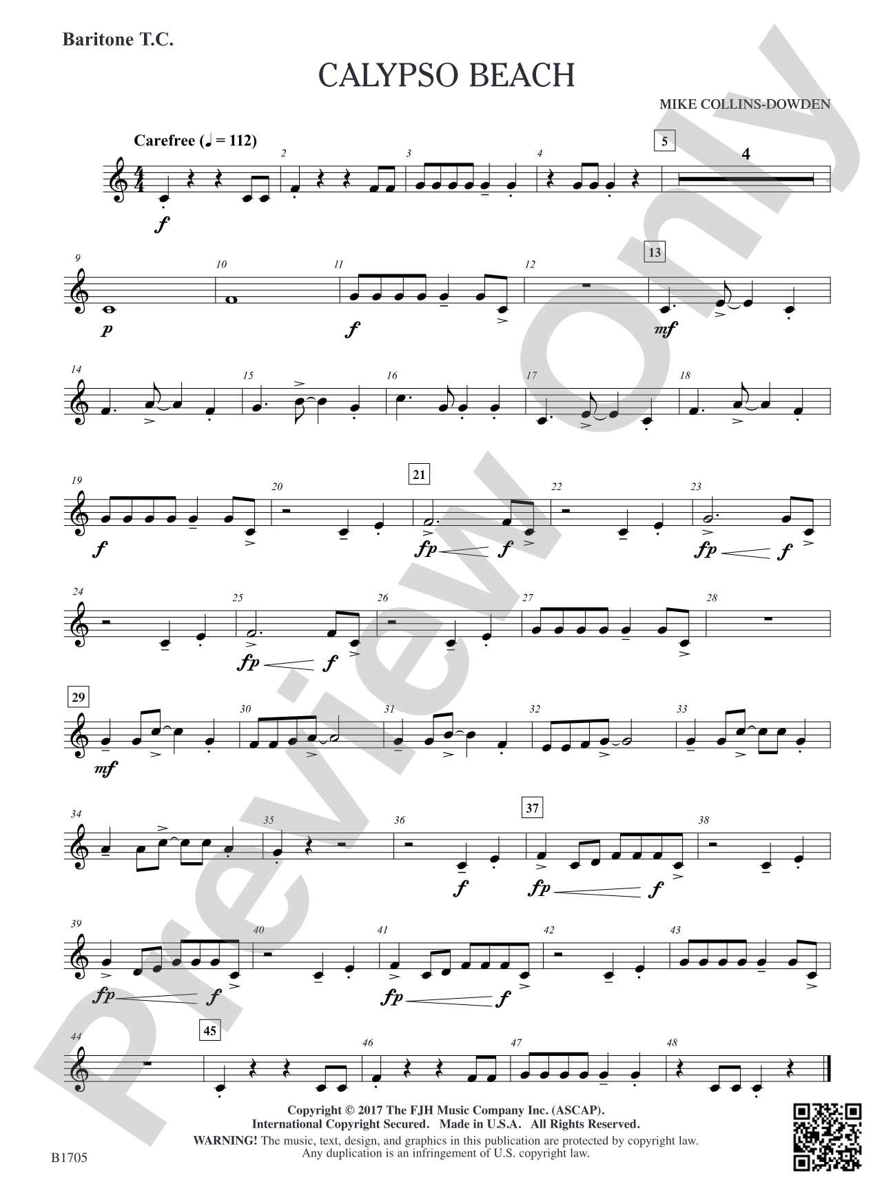 Calypso Beach: Baritone T.C.