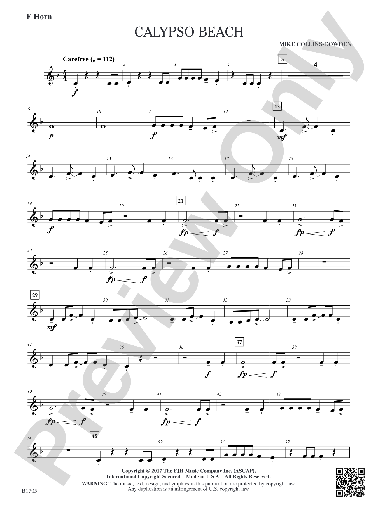 Calypso Beach: F Horn
