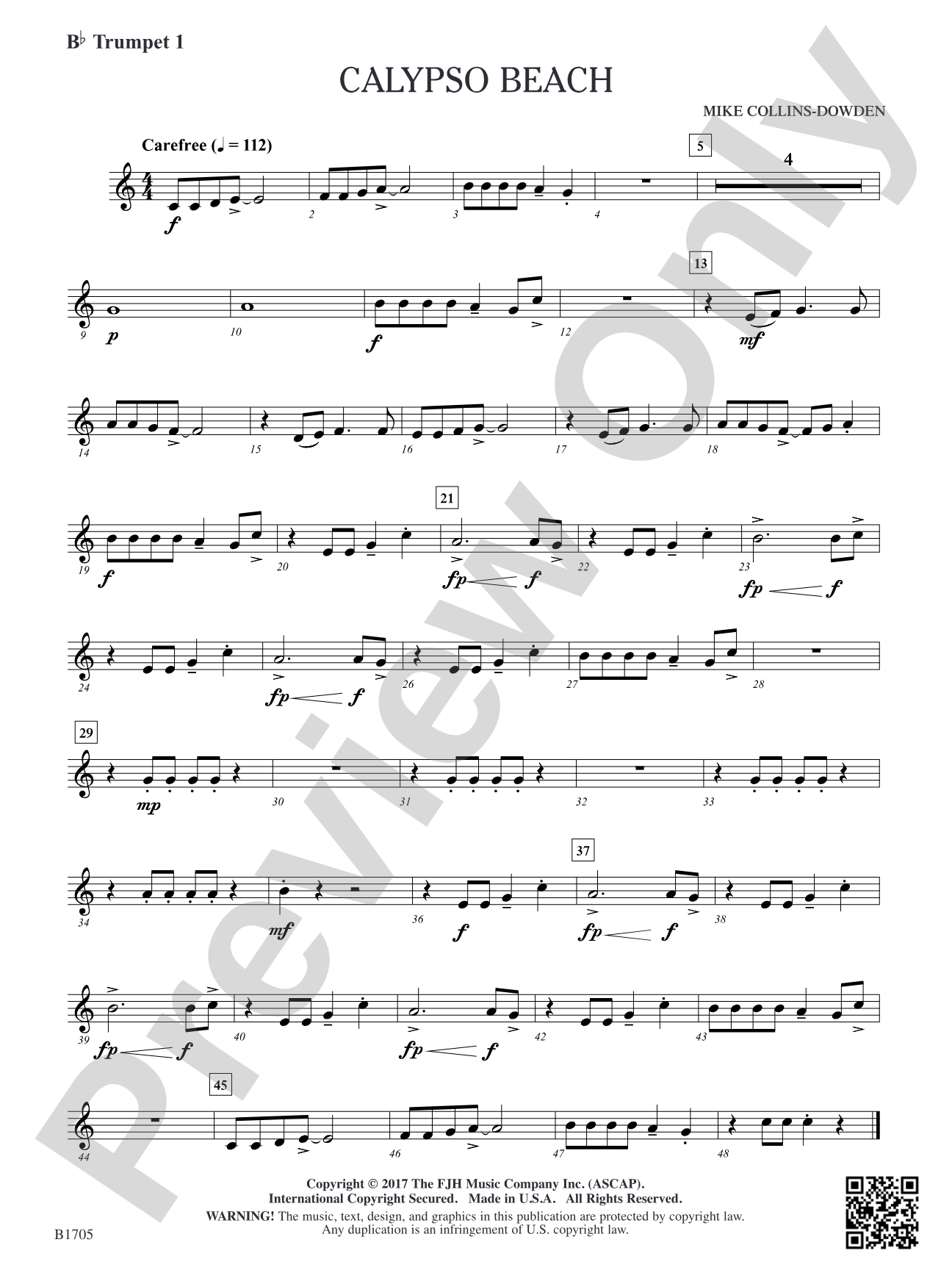 Calypso Beach: B-flat Trumpet 1